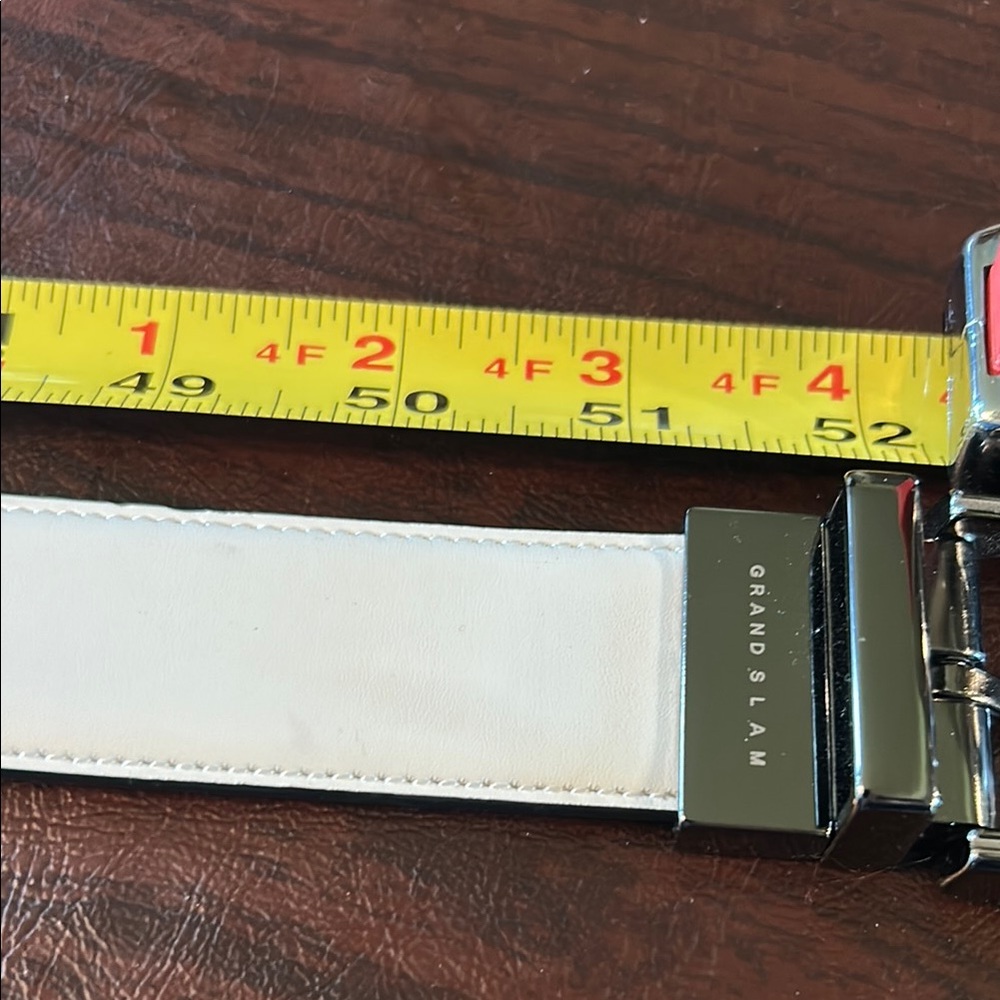 Grand Slam White Belt with Silver Buckle